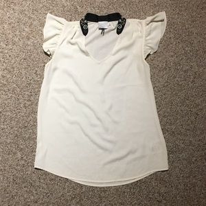 Cream chiffon blouse